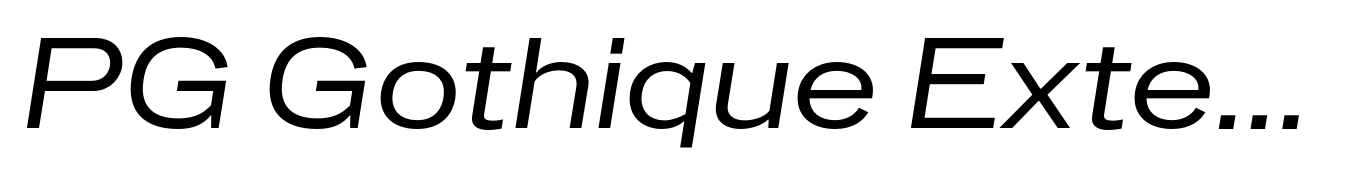 PG Gothique Extended Italic